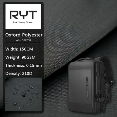 210D Oxford Polyester Thickness 0.55mm Durable Waterproof Fabric