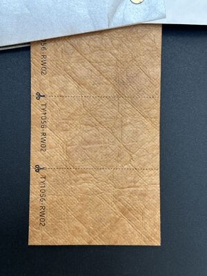 Durable Tyvek Fabric laminated with nonwoven layer providing excellent shape retention and water repellent properties for product applications