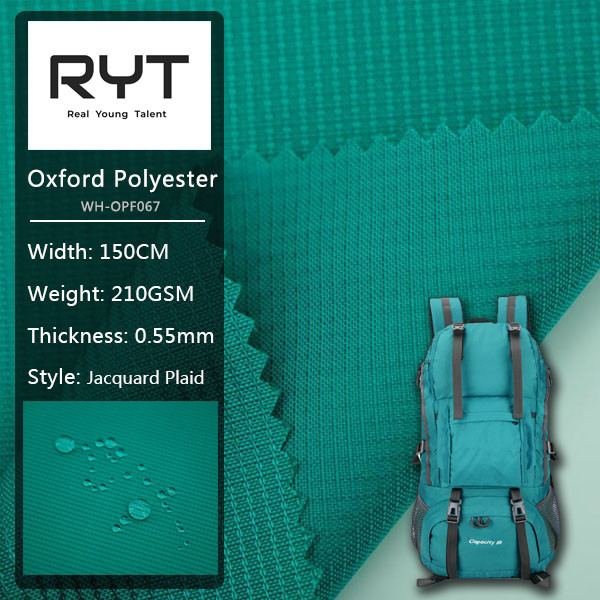 Waterproof PU Oxford Polyester Fabric 100% Polyester For Coating Material
