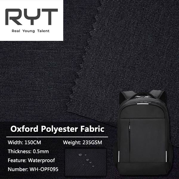 Thickness 0.5mm Poly Oxford Fabric Waterproof PU For Mountaineering Bag